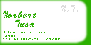 norbert tusa business card